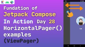 jetpack compose horizontal pager | jetpack compose viewpager | jetpack compose horizontalpager day28