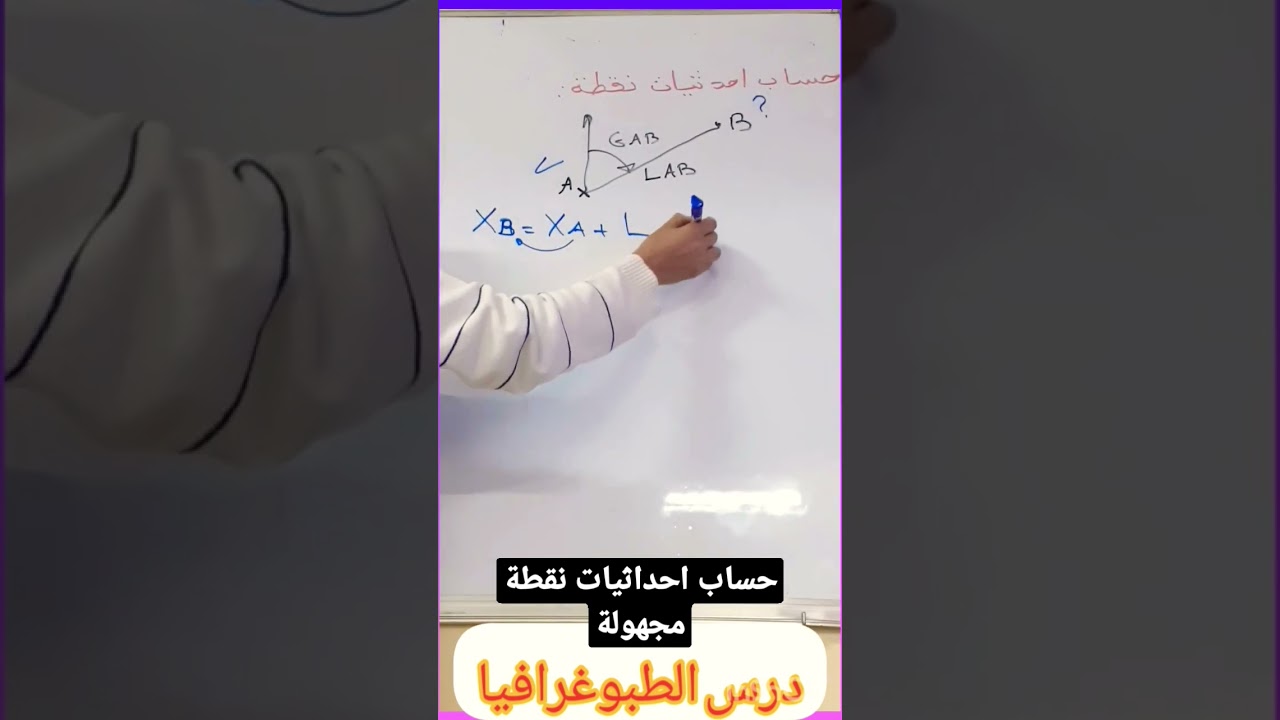 هندسة مدنية باكالوريا-حساب احداثيات نقطة مجهولة