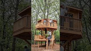 Forest Treehouse Build In Secret Place Tree Cabin