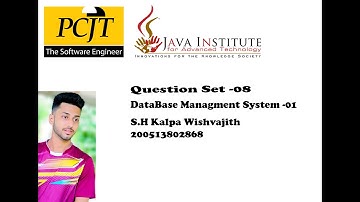 Question Set 08 | Database Management System | Java Institute