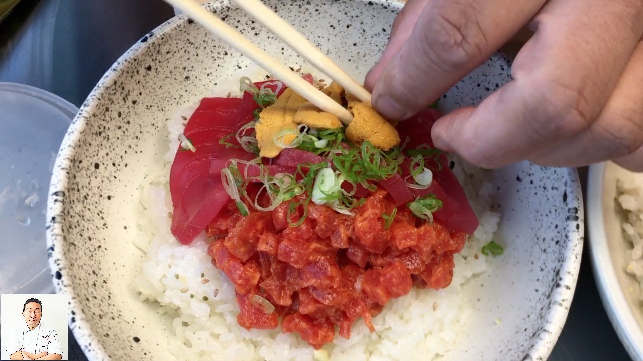 Tuna Uni Chirashi From Frozen Tuna Block | Hiroyuki Terada - Diaries of a Master Sushi Chef