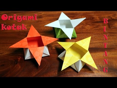 Cara membuat origami kotak bintang origami box star