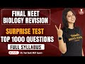 Final NEET Biology Revision | Top 1000 Questions Surprise Test | Biology Full Syllabus | Vedantu