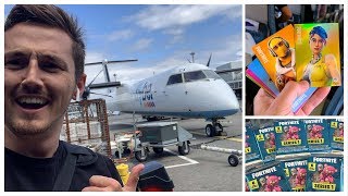 We became nerds & did a FORTNITE UNBOXING on a PLANE!