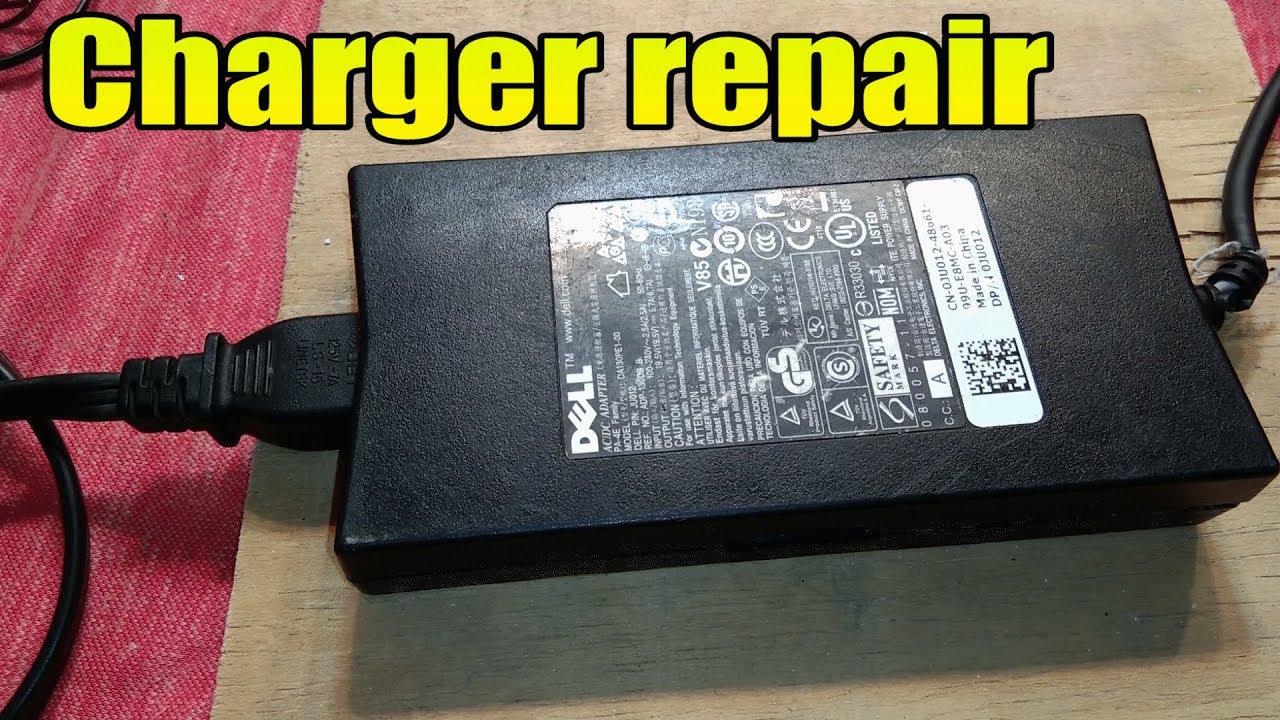 Laptop charger repair  Dell laptop power supply repair  Diy charger repair  Repair charger at home