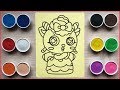 Đồ chơi TÔ MÀU TRANH CÁT CON CỪU DỄ THƯƠNG - Colored sand painting sheep toys (Chim Xinh)