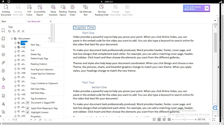 Foxit Accessibility   Correcting the Appropriate Nesting Failed Error