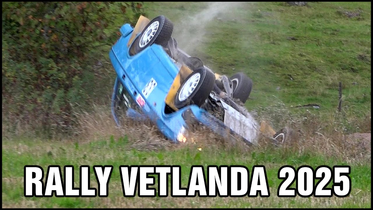 Rally Vetlanda 2025 - Rullningar, Avåkningar, Kriser & Häftig Bilåka!