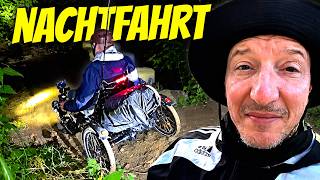 ABBRUCH💀 bei NACHTFAHRT durch den SUMPF😱 120km ETAPPE auf TRYMACS LIEGERAD-TOUR Tag 6