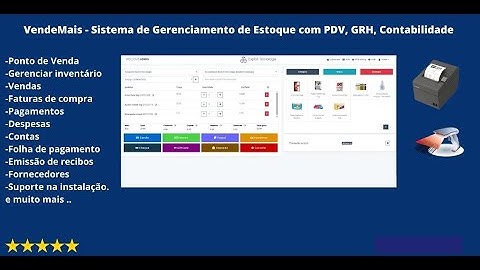 Sistema de Gerenciamento de Estoque Com Pdv, Grh, Contabilidade Php