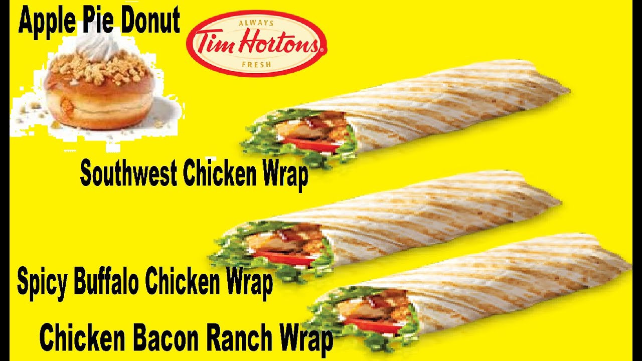 Tim Hortons Wraps and Donut Review YouTube