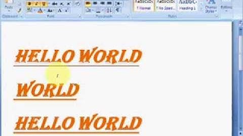 Part 2 of MS Word 2007 in Hindi Cut, Copy, Paste, Format Painter