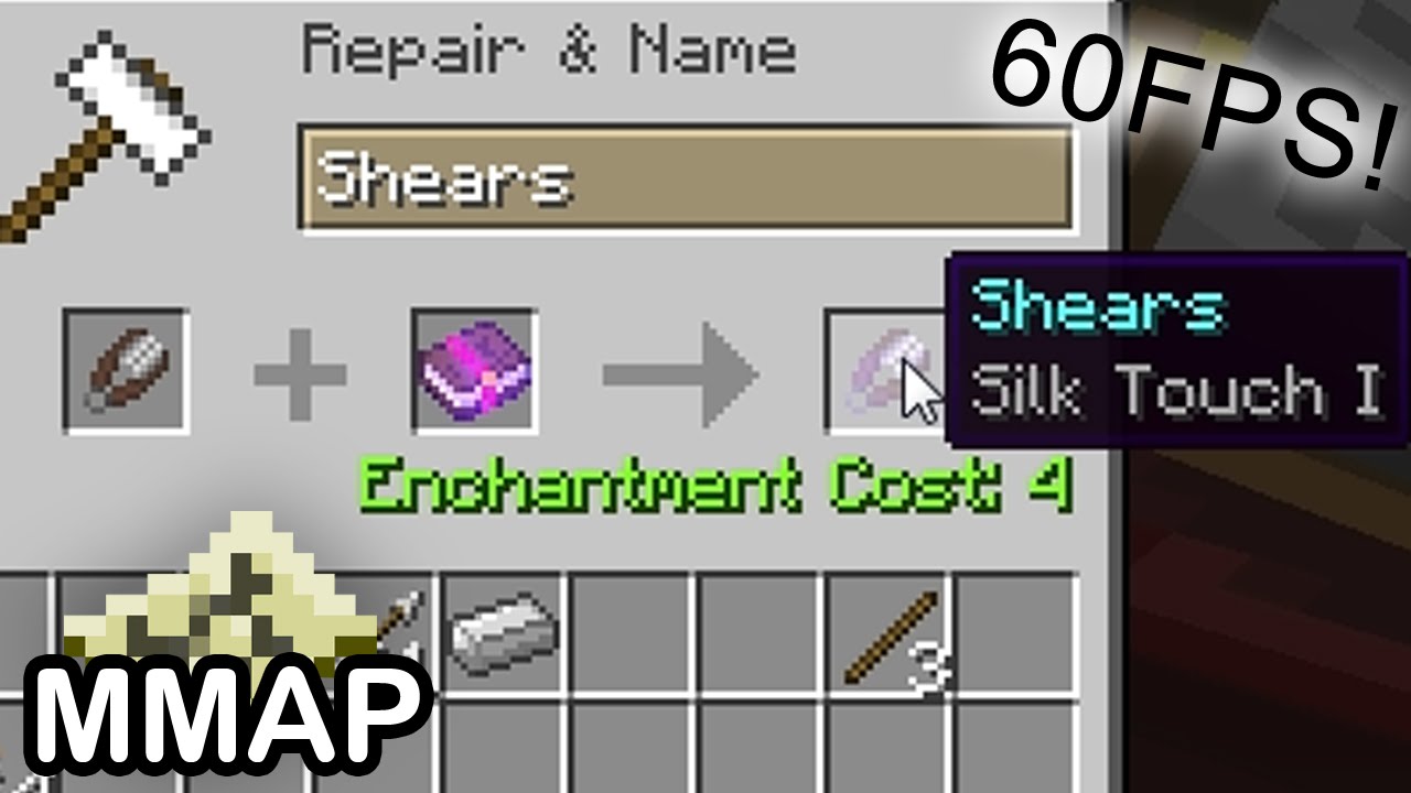 Minecraft Silk Touch Shears 667 Youtube