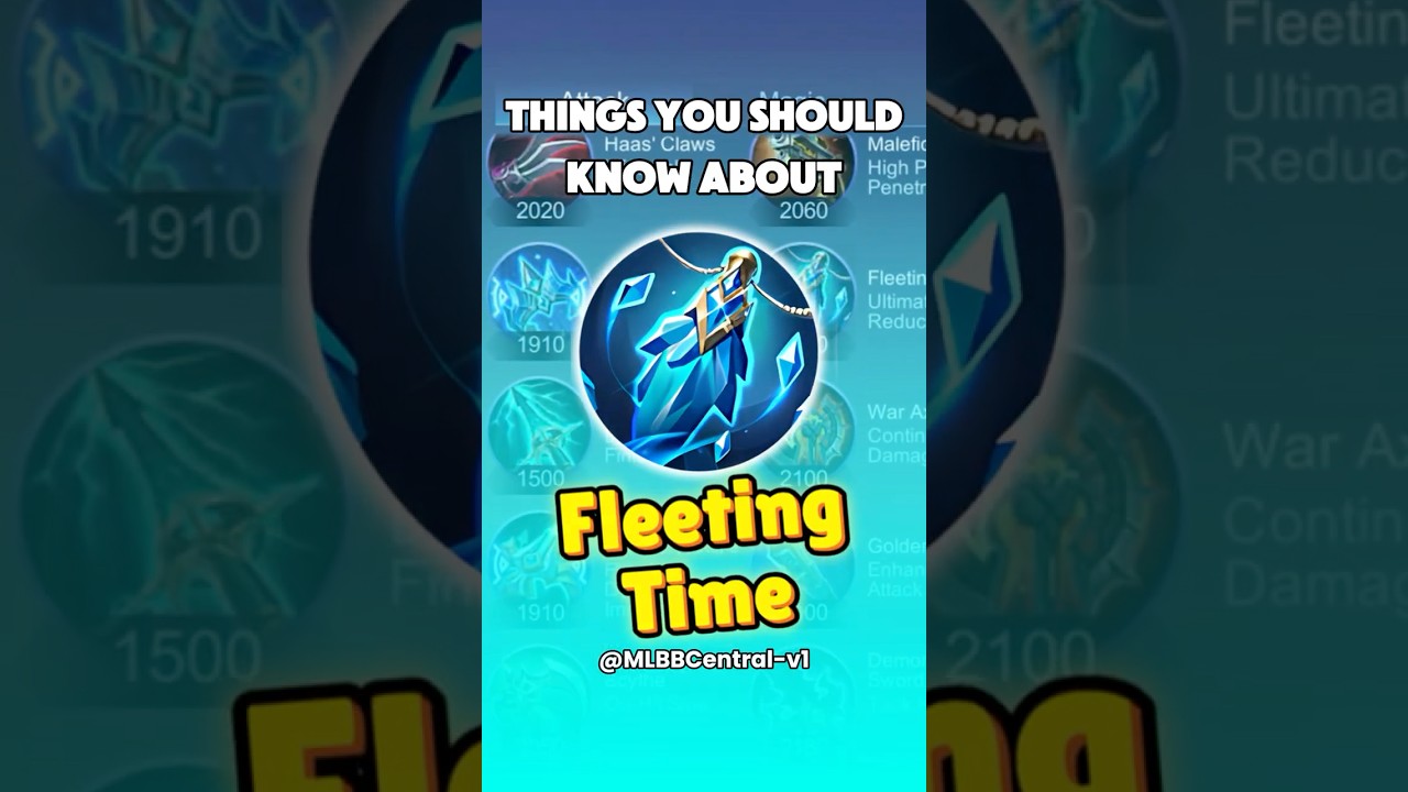 Что вам нужно знать о «Мимолётном времени» | Руководство по предметам MLBB