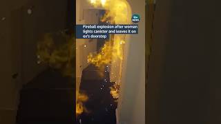 Fireball Explosion After Woman Lights Canister And Leaves It On Exs Doorstep