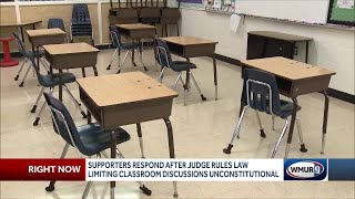 Supporters respond after judge rules law limiting classroom discussions unconstitutional
