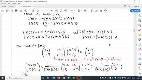 $7.6: System of Linear DEs: Laplace Transform Method | ODEs Lecture – Dr. Dahal