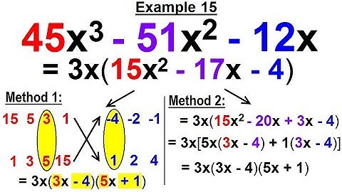 Algebra - Ch. 7: Factoring Practice Problems (16 of 21)  Example 15