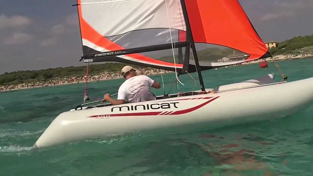 minicat- sailing on the sea with the portable catamaran