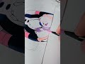 Anime Painting 😱 #shorts #art #animeeart #drawing