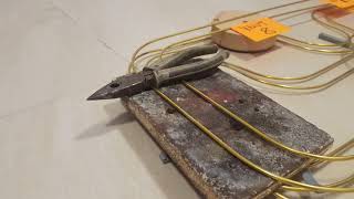 Soldering brass wire