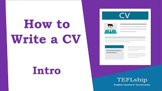 1- How to Write a CV - Introduction