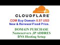 Cloudflare .com Domain Buy Registration change Name servers How to setup DNS Hosting Easy IP Address