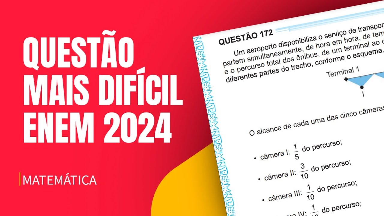 QUESTÃO DE MATEMÁTICA MAIS DIFÍCIL DO ENEM 2024 | Proenem - YouTube