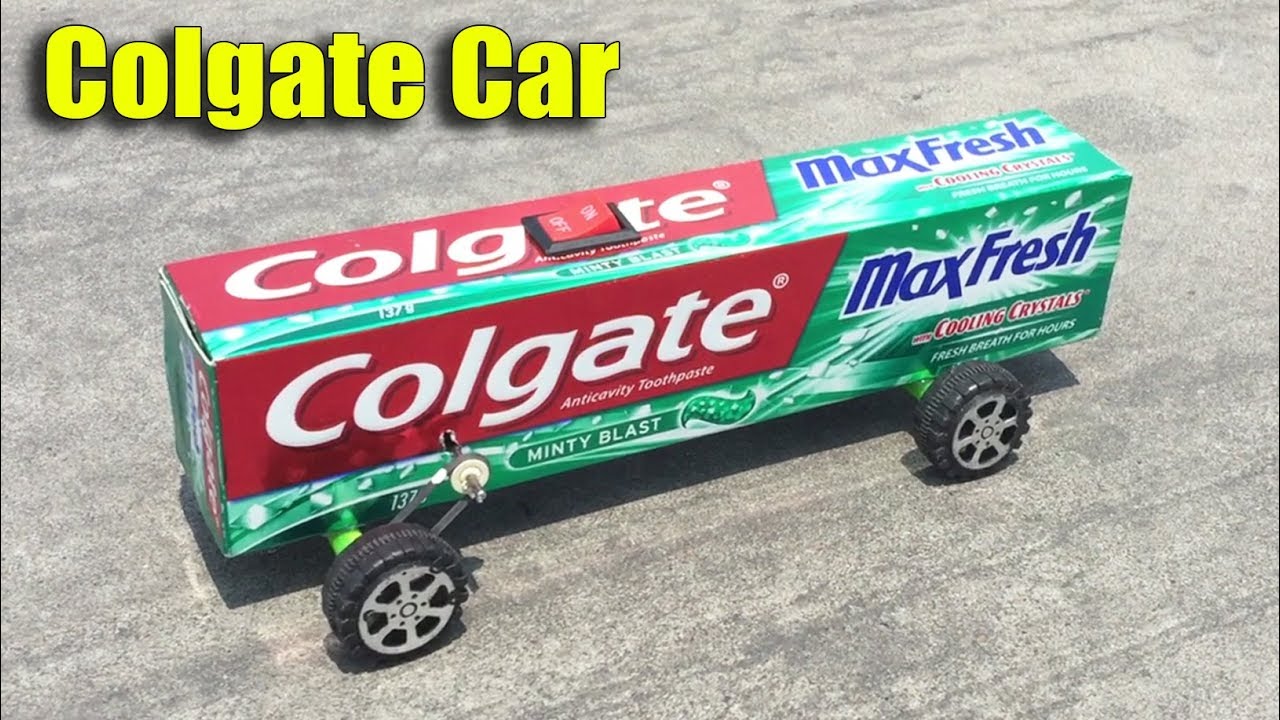 How to Make Mini Colgate Car Toy for Kids DIY at Home Life Hacks