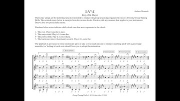Tuning Drills: I-V7-I in G Major
