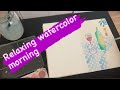 Cozy hobbies watercolor no talking relaxing music