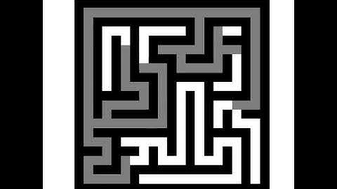 Hunt and Kill Maze Solved with Breadth-First Search (BFS)