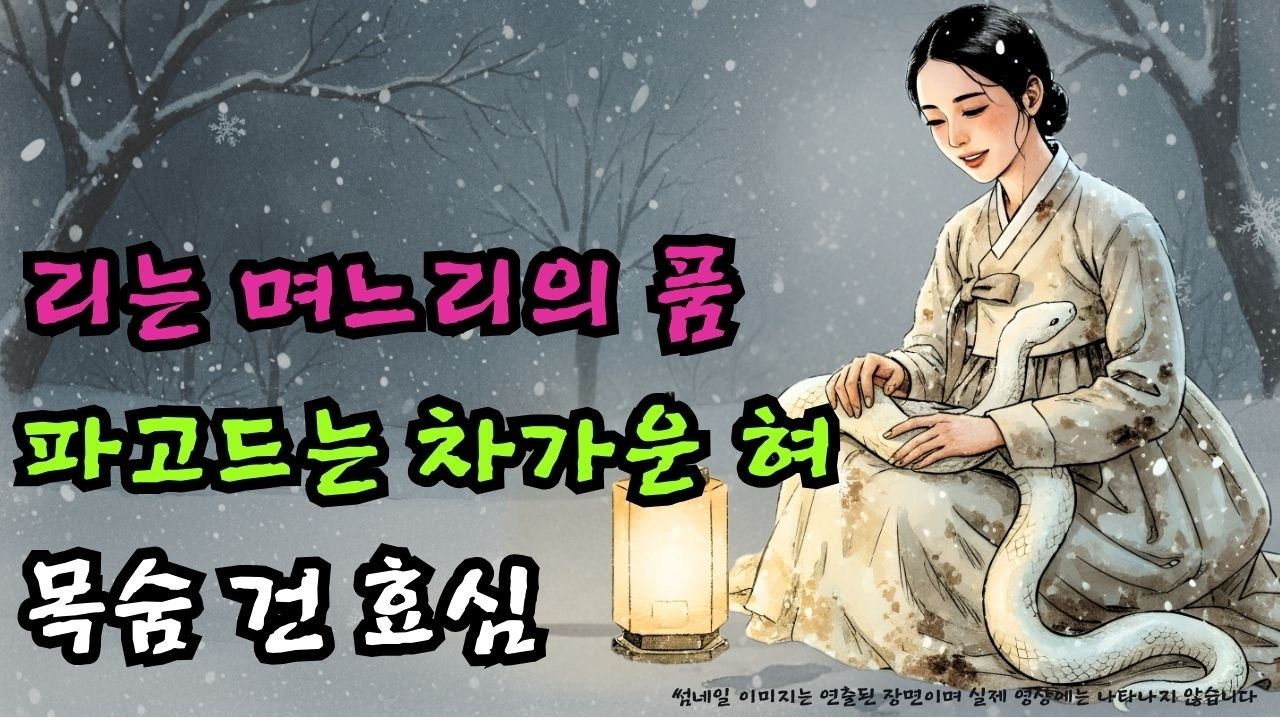 엄동설한 병든 시어머니 살리려 굴뚝 밑 백사에게 젖을 물린 과부의 기막힌 사연과 뱀이 남긴 허물의 비밀 | 한국구전설화