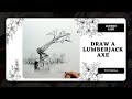 How to draw a lumberjack axe fantasy drawing