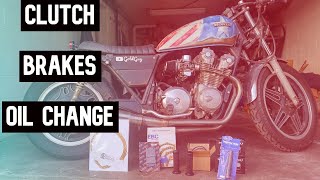 CB750 Cafe Racer Maintenence | Clutch, Brakes, Oil Change and More!