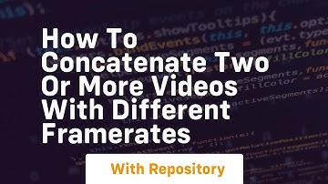 how to concatenate two or more videos with different framerates