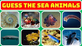 Guess The See Animals Quiz?  🕵️‍♂️🐙 Can you find the Sea Animals. 🌊🐠