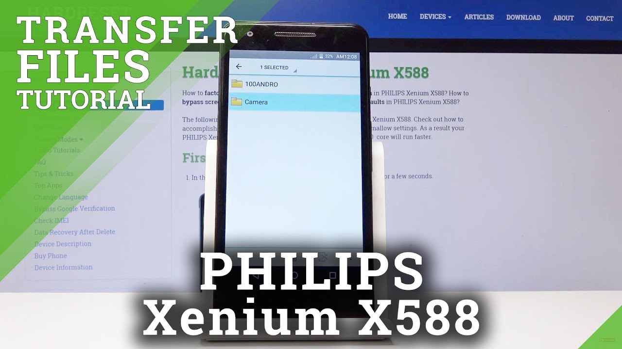 How to transfer files in philips xenium x588 move data to sd card
