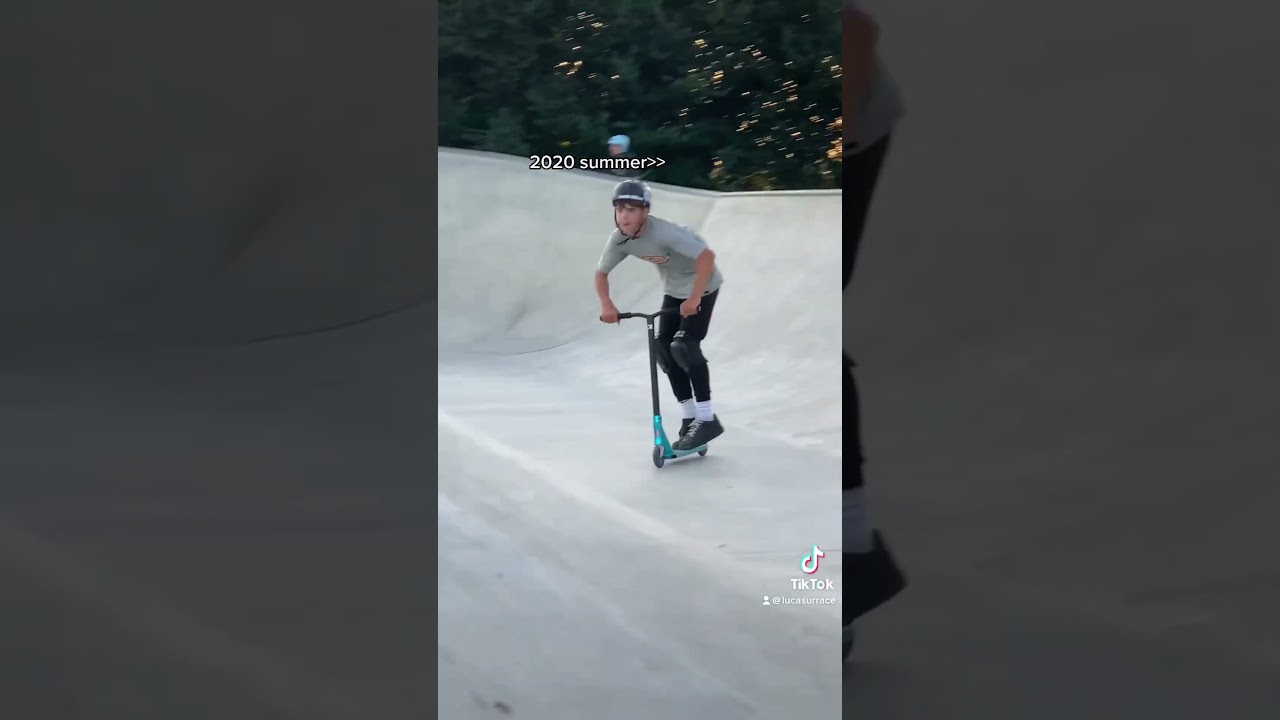 crazy stunt on pro scooter 