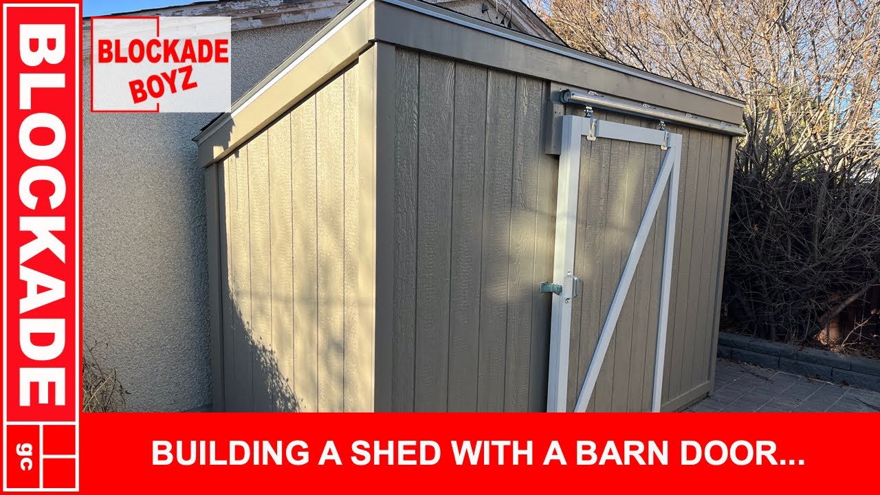 BUILDING A 5X12 SHED with sliding barn door. YouTube