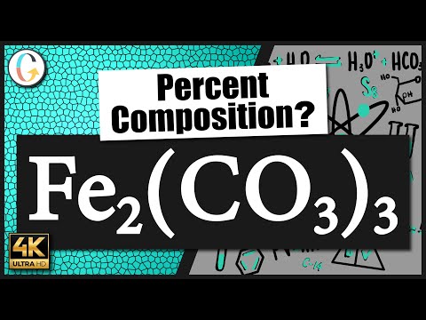 Video How to find the percent composition of Fe2(CO3)3 (Iron (III) Carbonate) - youtube