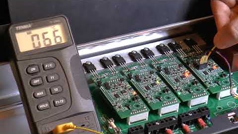 Temperature measurements on a Mosfet Dimmer