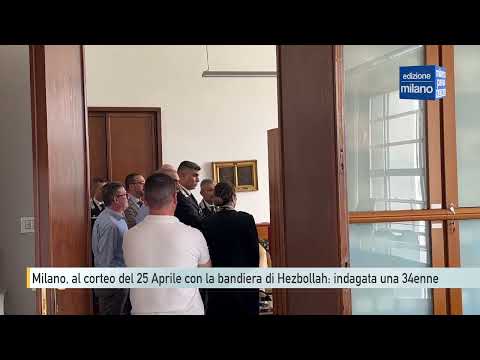 Video Milano, al corteo del 25 Aprile con la bandiera di Hezbollah: indagata una 34enne