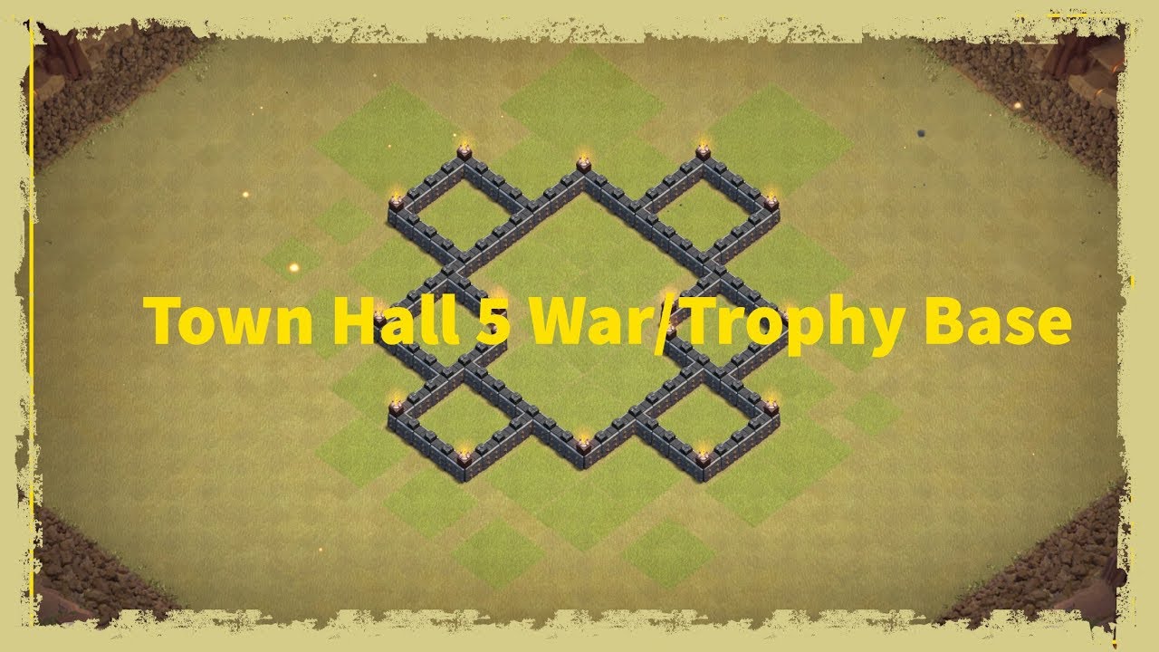 Clash Of Clans Town Hall 5 Best War/Trophy Base [2018]