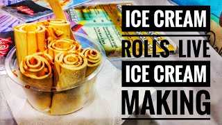 Live Ice Cream Making Xis O Cream Ice Cream Rolls Kolkatas First And Best Ice Cream Rolls