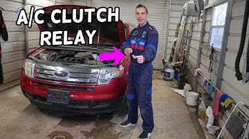 FORD EDGE AC COMPRESSOR CLUTCH RELAY LOCATION REPLACEMENT. AC NOT WORKING, AC BLOWS HOT