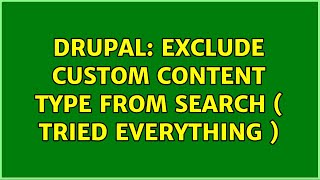 Drupal: Exclude custom content type from search ( tried everything )