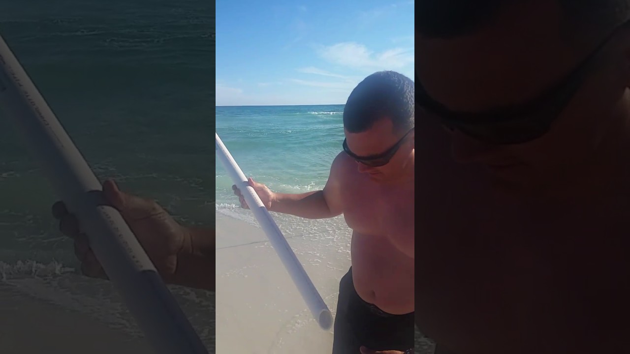 Surf fishing - Easy way to put your sand spike rod holder in the sand 