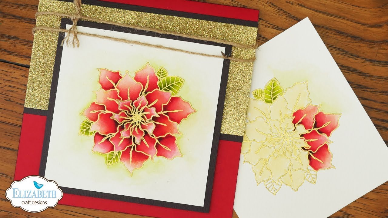 Coloring the Poinsettia Stamp | Technique Friday with Els - YouTube