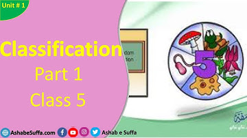 General Science  | Class 5 Unit 1 | Classification of Living Things | Part #1 |#ashabesuffa|